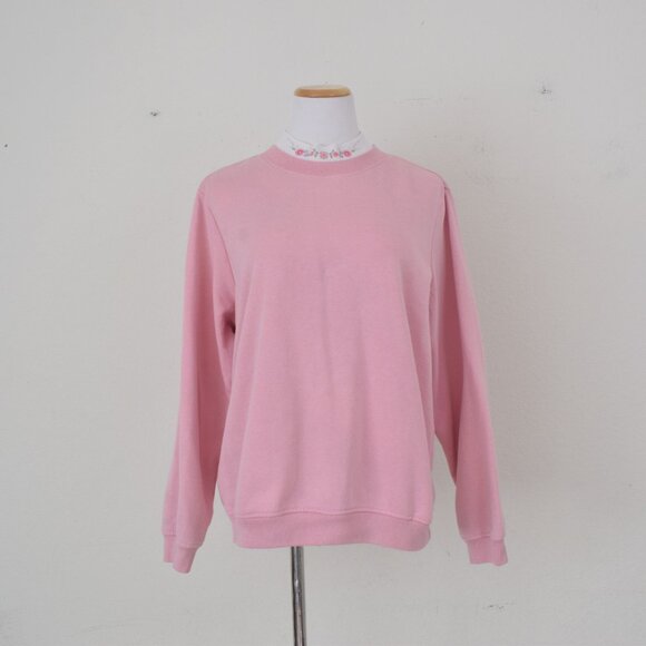 Vintage 80s/90s pullover Cotton/Poly Mockneck Sweatshirt by Blair |‎ size Large - Picture 3 of 12